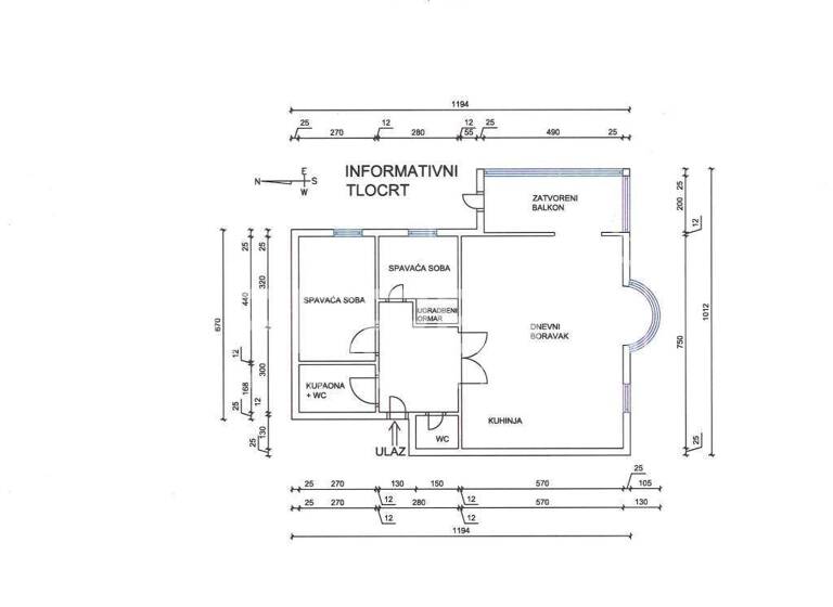 Wohnung zum Kauf 285.000 € 3 Zimmer 92 m² Staro Brestje