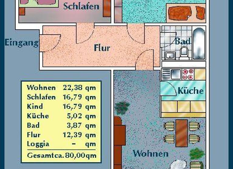 Wohnung zur Miete 742 € 3 Zimmer 78,8 m² 3. Geschoss frei ab 28.04.2026 Holbeinstr. 52 Johannstadt-Süd Dresden 01307