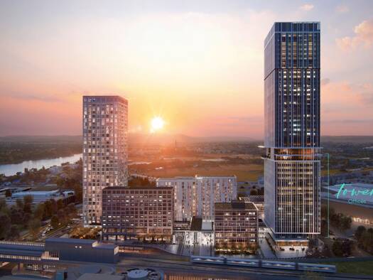 Bürofläche zur Miete - Erstbezug 1.075 m² Bürofläche teilbar ab 530 m² Wien 1220