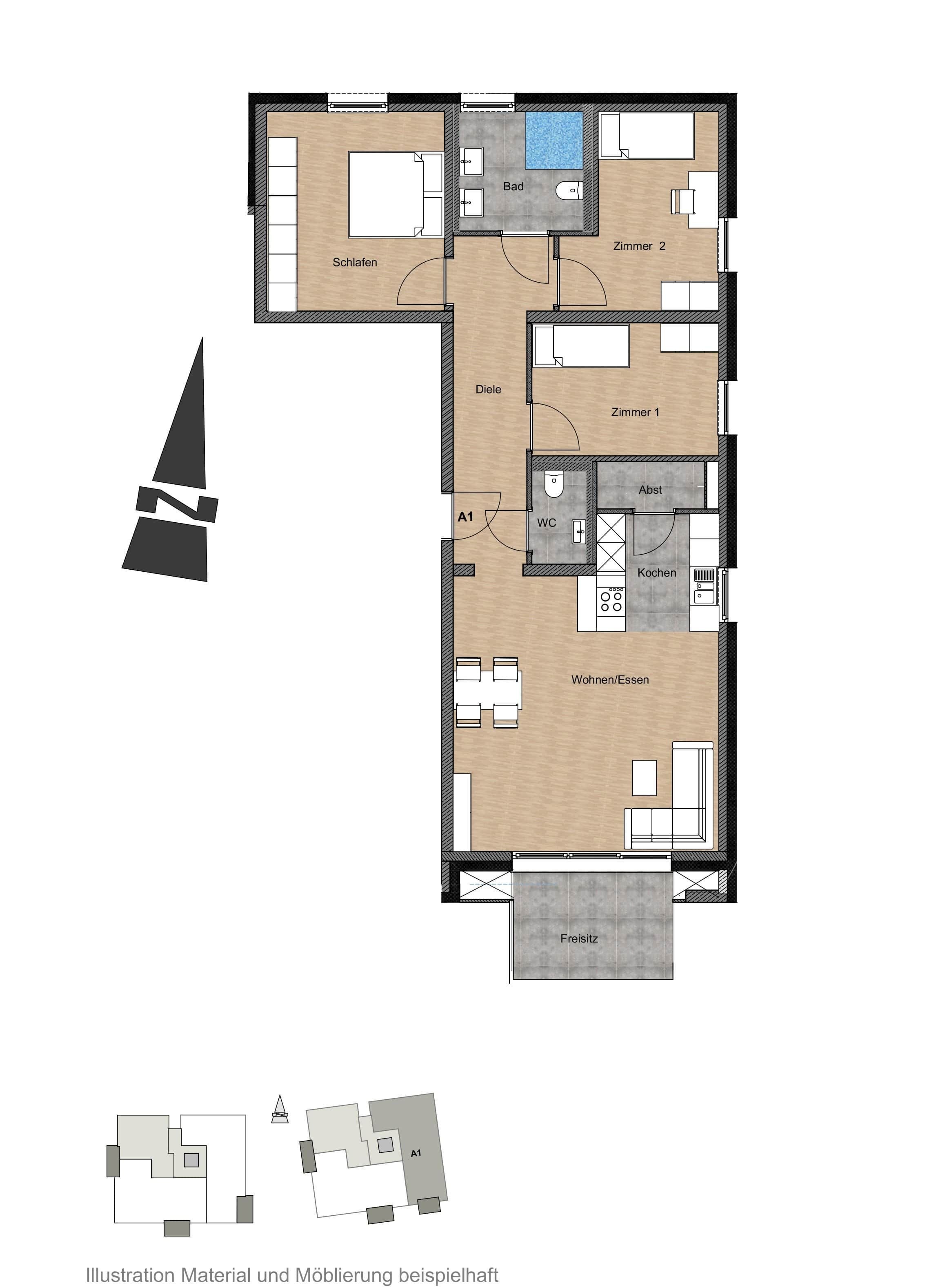 Wohnung zur Miete 1.320 € 4 Zimmer 97 m²<br/>Wohnfläche 01.12.2024<br/>Verfügbarkeit Bad Wimpfen Bad Wimpfen 74206