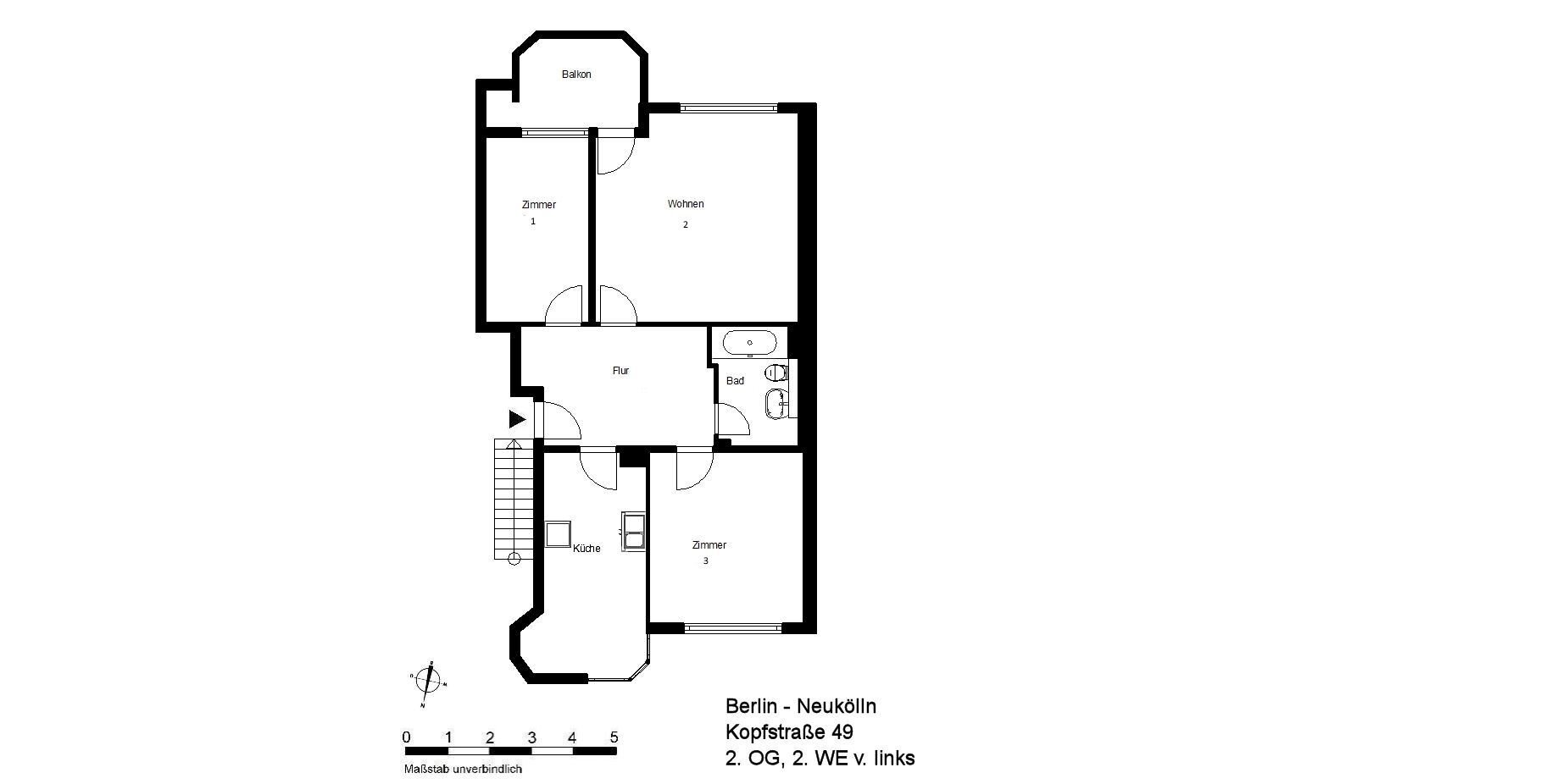 WG-Zimmer zur Miete 822 € 22 m²<br/>Wohnfläche 2.<br/>Geschoss Kopfstraße 49 Neukölln Berlin 12053