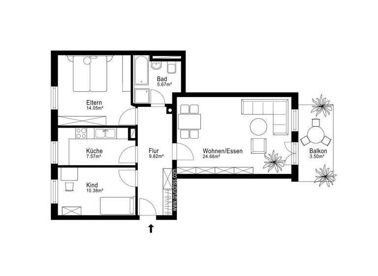 Wohnung zum Kauf 339.000 € 3 Zimmer 73,4 m² 1. Geschoss Landsberg Landsberg am Lech 86899