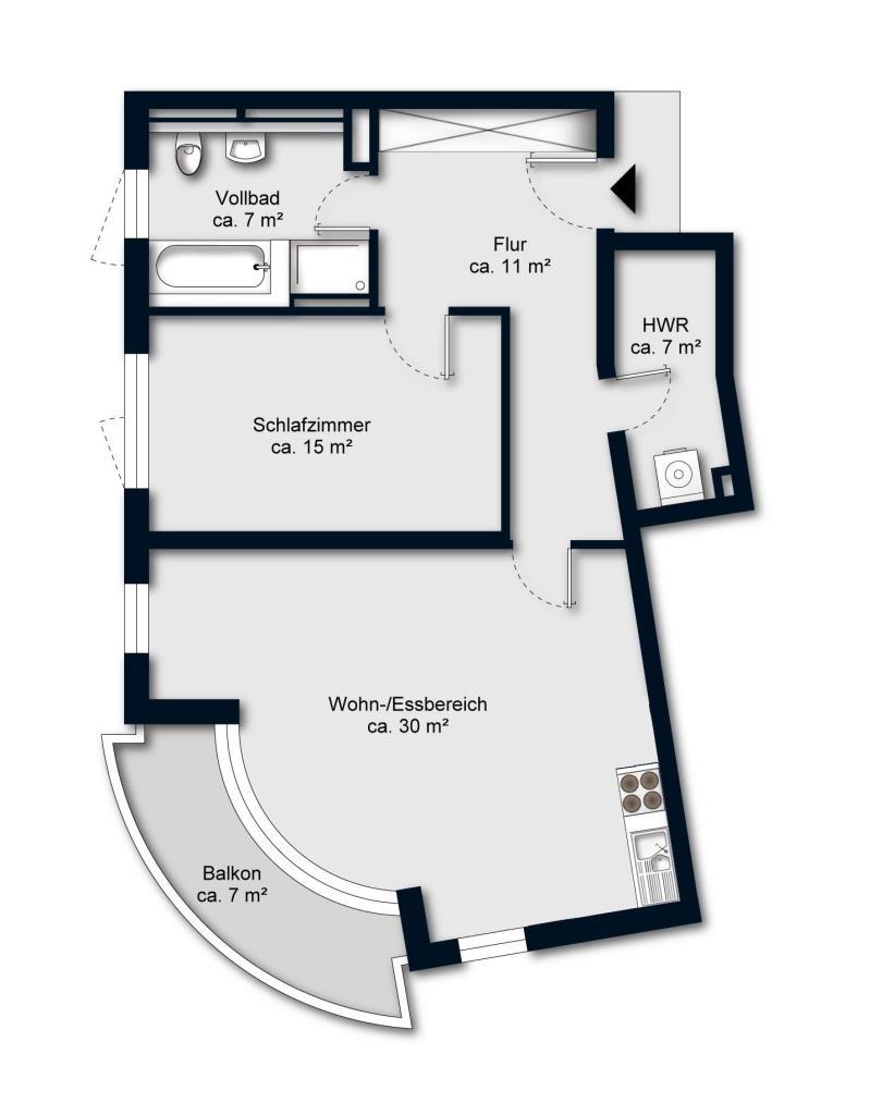 Wohnung zur Miete 1.464 € 2 Zimmer 73 m²<br/>Wohnfläche Eppendorf Hamburg 20251