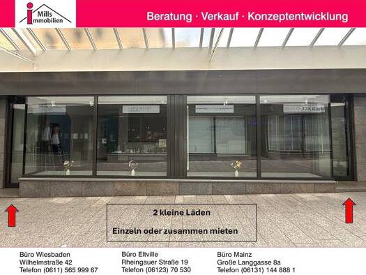 Laden zur Miete 14,71 € 2 Zimmer Wiesbaden Nordost 65183