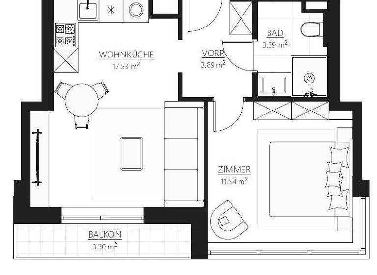 Wohnung zum Kauf 230.000 € 2 Zimmer 37,1 m² Wien 1100