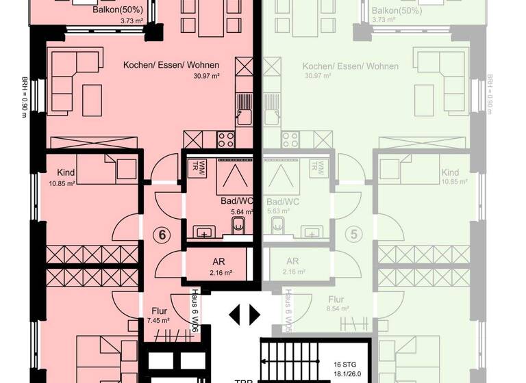 Wohnung zum Kauf - Erstbezug provisionsfrei 342.340 € 3 Zimmer 77,4 m² 2. Geschoss Recke 49509