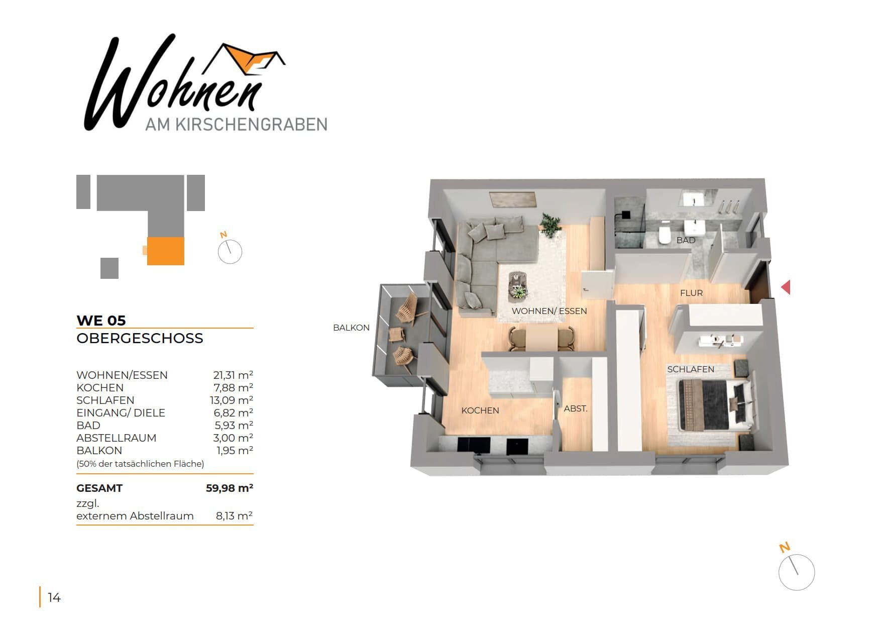 Wohnung zum Kauf provisionsfrei als Kapitalanlage geeignet 284.900 € 2 Zimmer 60 m²<br/>Wohnfläche Michelriether Strasse 10 Altfeld Marktheidenfeld 97828