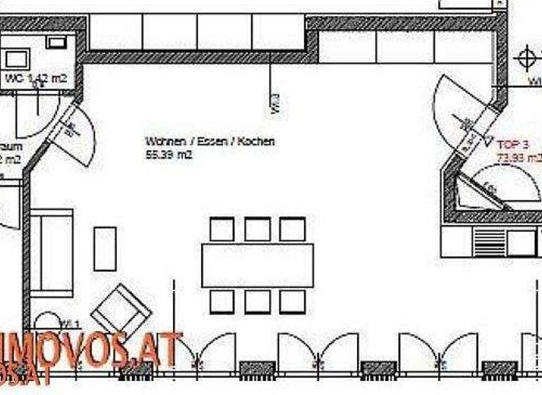 Bürofläche zur Miete 897 € 2 Zimmer Wien 12.,Meidling 1120