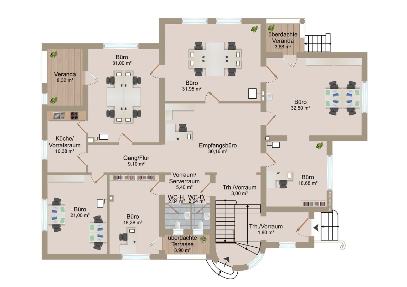 Bürogebäude zur Miete 3.800 € 7 Zimmer 225 m²<br/>Bürofläche Oberwiehre Freiburg im Breisgau 79102