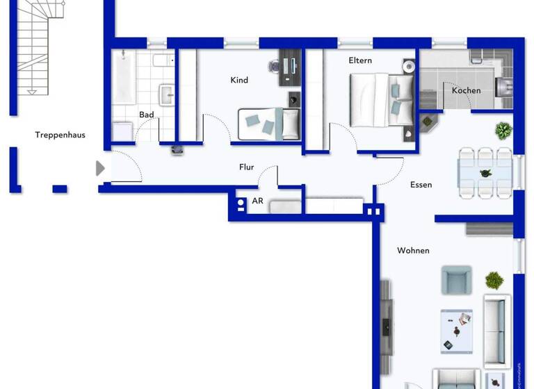 Wohnung zum Kauf 213.000 € 3 Zimmer 85 m² 1. Geschoss Pfarrkirchen 84347