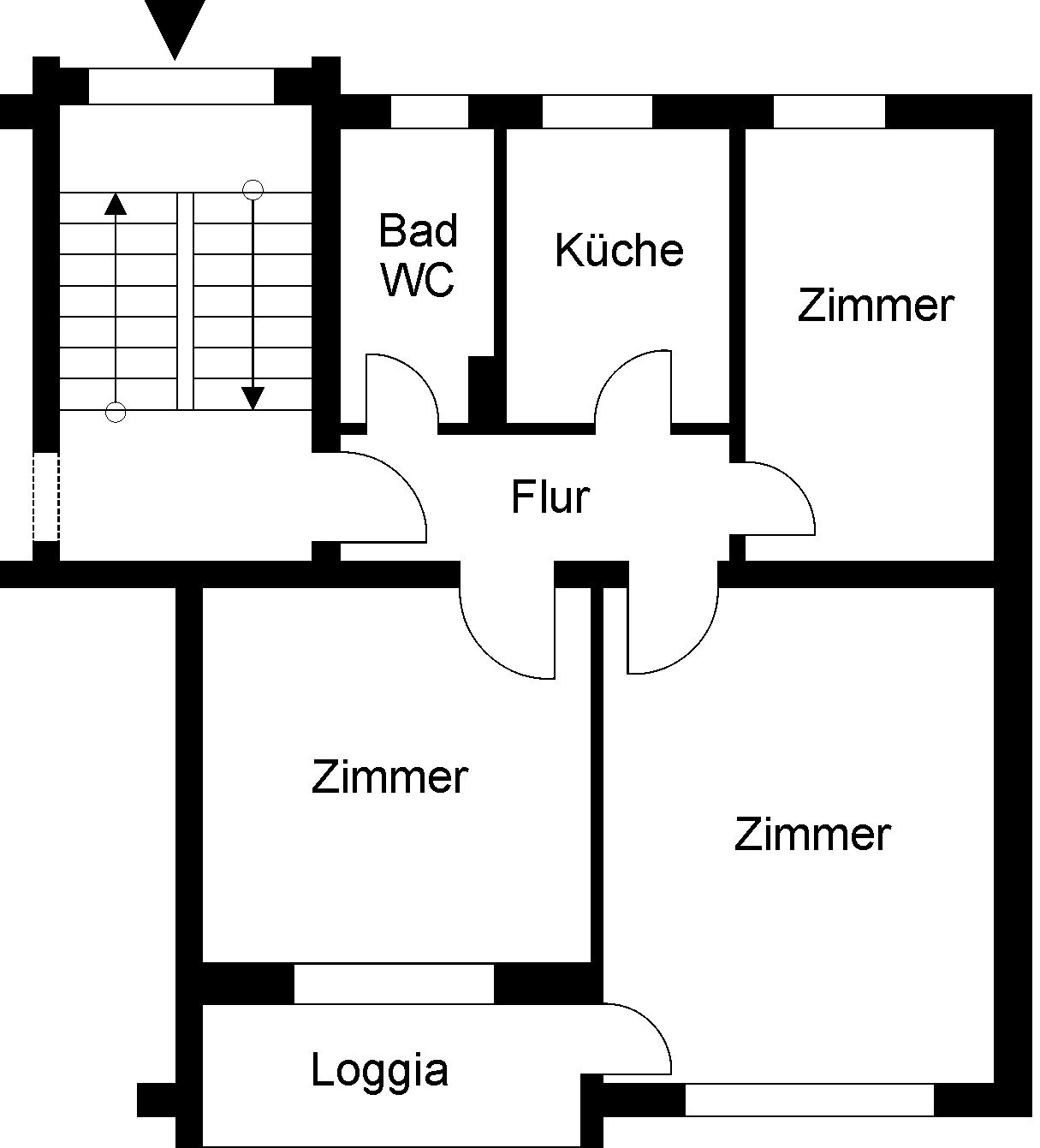 Wohnung zur Miete 457 € 3 Zimmer 61,2 m²<br/>Wohnfläche 3.<br/>Geschoss 01.02.2025<br/>Verfügbarkeit Laagbergstr. 62 Hohenstein Wolfsburg 38440