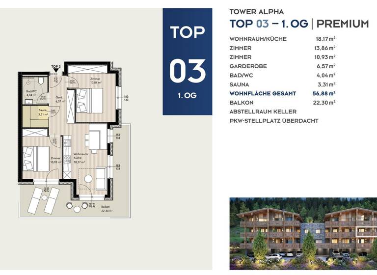 Wohnung zum Kauf provisionsfrei 742.000 € 3 Zimmer 57 m² Schladming 8970