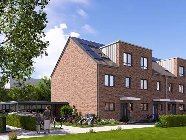 Reihenendhaus zum Kauf - Erstbezug 614.000 € 5 Zimmer 131,5 m² 342 m² Grundstück frei ab 30.09.2027 Feuerbachstraße Steinbüchel Leverkusen 51377