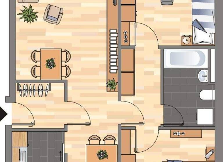 Wohnung zur Miete 623 € 3 Zimmer 77,1 m² 2. Geschoss Schleistraße 2 Weststadt Braunschweig 38120