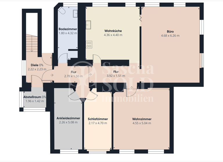 Wohnung zum Kauf 99.000 € 4 Zimmer 114 m² 1. Geschoss frei ab sofort Fischbach Quierschied 66287