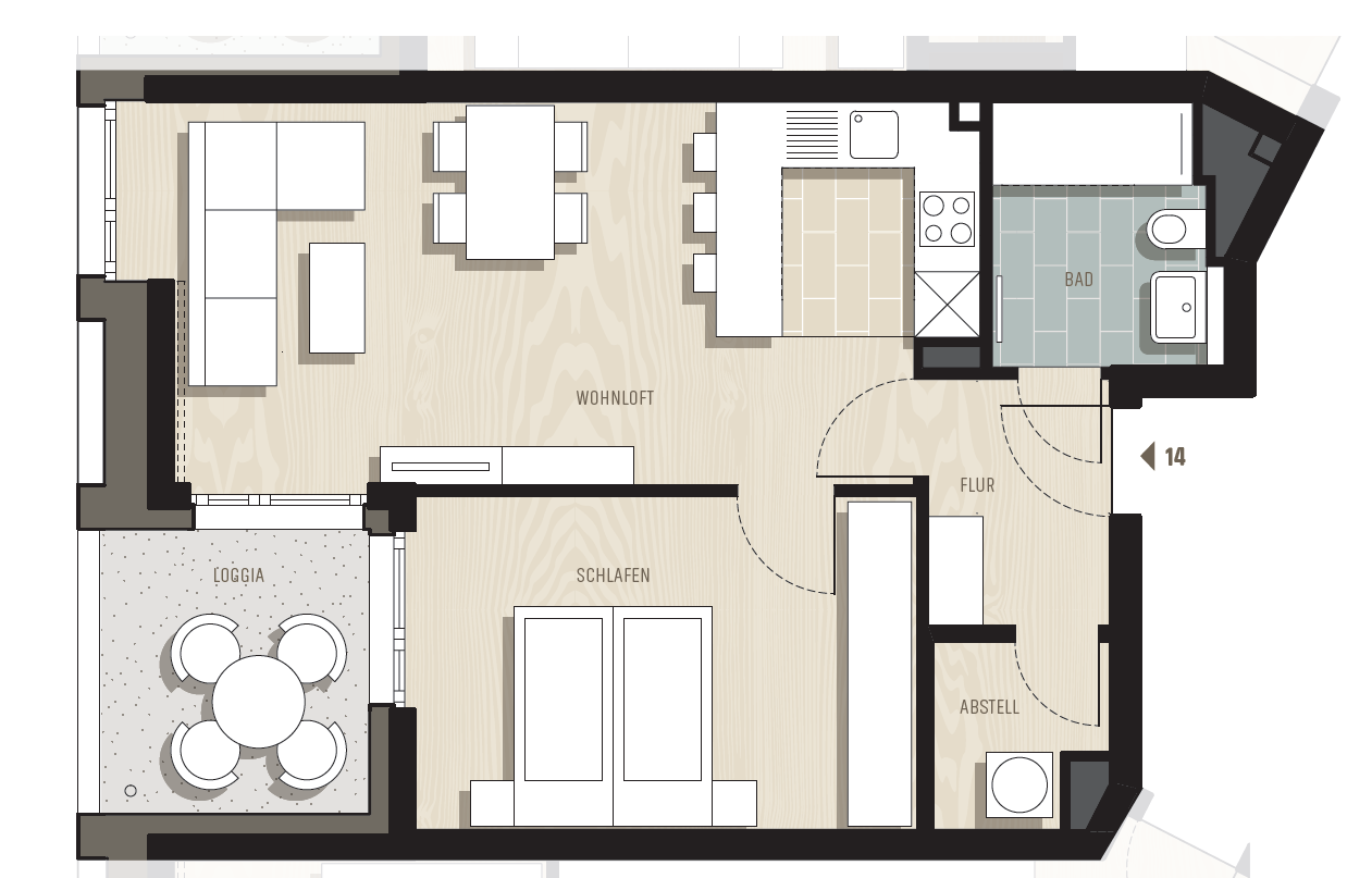 Wohnung zum Kauf provisionsfrei 255.850 € 2 Zimmer 53,2 m²<br/>Wohnfläche 3.<br/>Geschoss Cotta (Cossebauder Str.) Dresden 01157