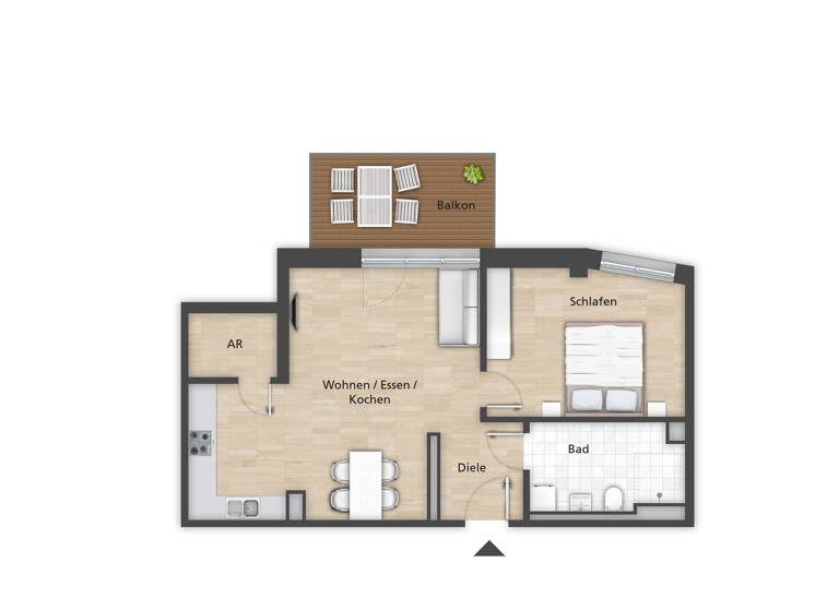 Studio zum Kauf provisionsfrei 478.000 € 2 Zimmer 61,2 m²<br/>Wohnfläche 1.<br/>Geschoss Steinbühler Straße 4-6 Tafelhof Nürnberg 90443
