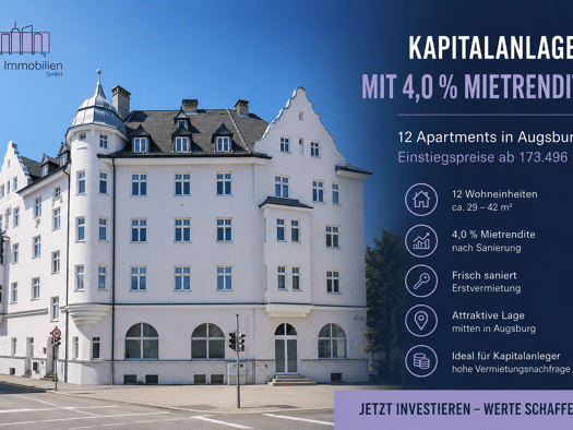 Mehrfamilienhaus zum Kauf als Kapitalanlage geeignet 173.500 € 1 Zimmer 28,9 m² 1.000 m² Grundstück Zollernstraße 64 Oberhausen Oberhausen 86154