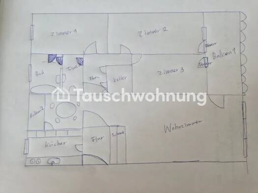 Wohnung zur Miete nur mit Wohnberechtigungsschein Tauschwohnung 2.000 € 4 Zimmer 103 m² 5. Geschoss Zehlendorf Steglitz-Zehlendorf 14169
