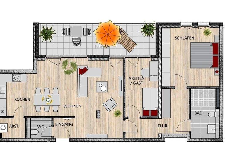 Penthouse zum Kauf - Erstbezug provisionsfrei 569.900 € 3 Zimmer 95,7 m² 3. Geschoss Köttgen-Allee Gladbach Bergisch Gladbach 51465