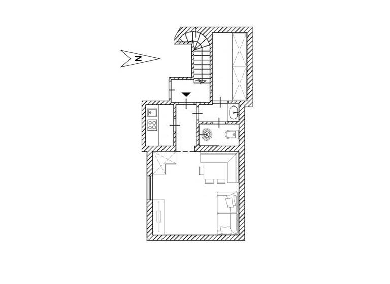 Wohnung zum Kauf 150.000 € 2 Zimmer 33,5 m² 1. Geschoss Malga 37 Kaltern an der Weinstraße 39052