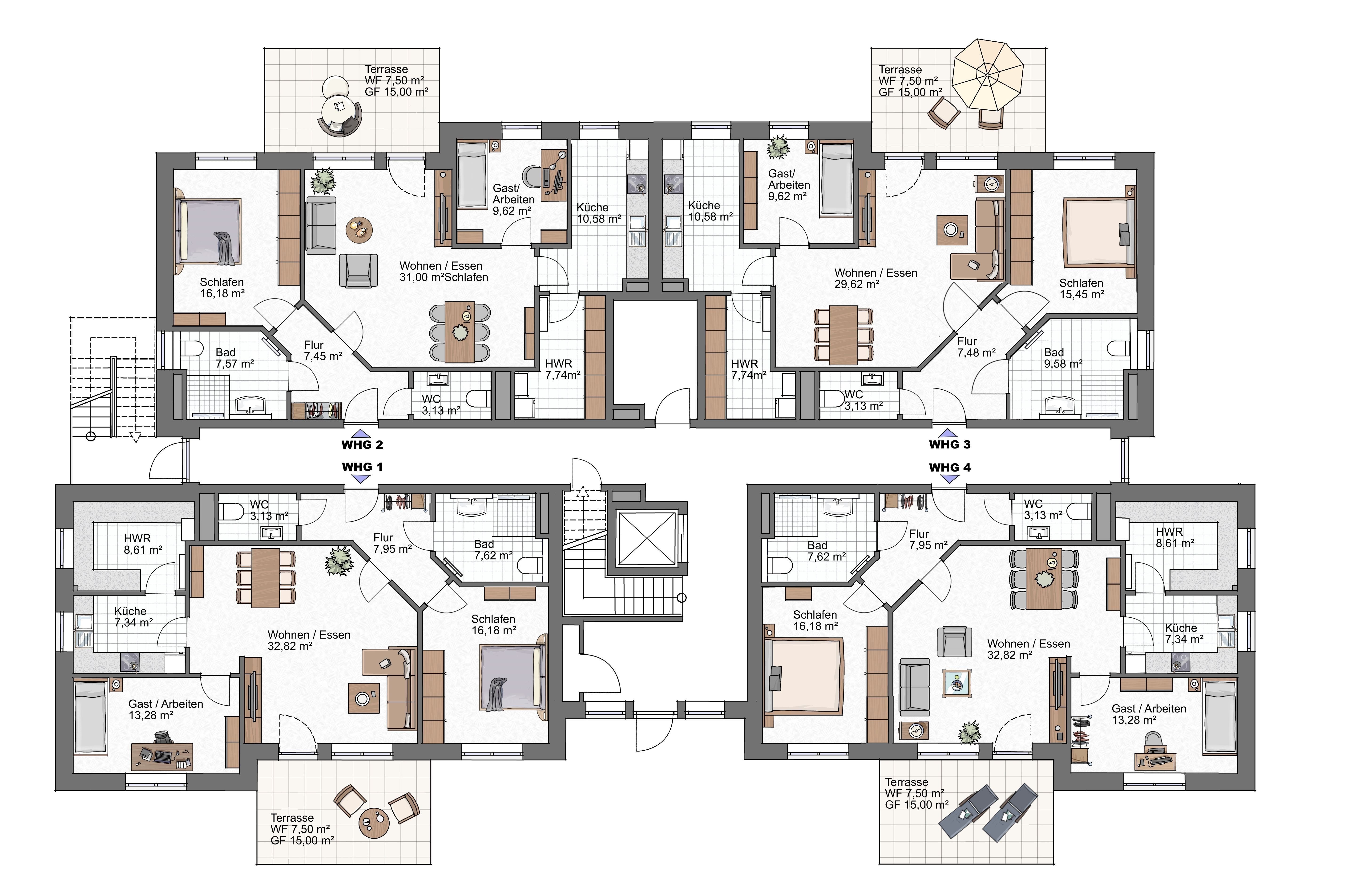 Penthouse zum Kauf provisionsfrei als Kapitalanlage geeignet 649.500 € 3 Zimmer 142,6 m²<br/>Wohnfläche Ostlandstraße 38 Schwanewede Schwanewede 28790