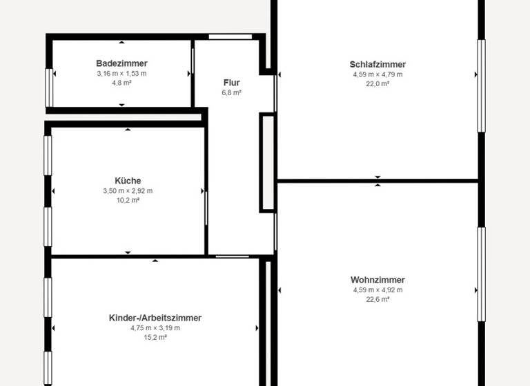 Wohnung zum Kauf 495.000 € 3 Zimmer 80,6 m² 3. Geschoss Pankow Berlin 13189