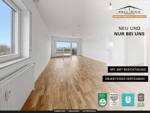 Wohnung zur Miete 1.225 € 3 Zimmer 97 m² 3. Geschoss frei ab 01.04.2026 Innenstadt-West Karlsruhe 76149