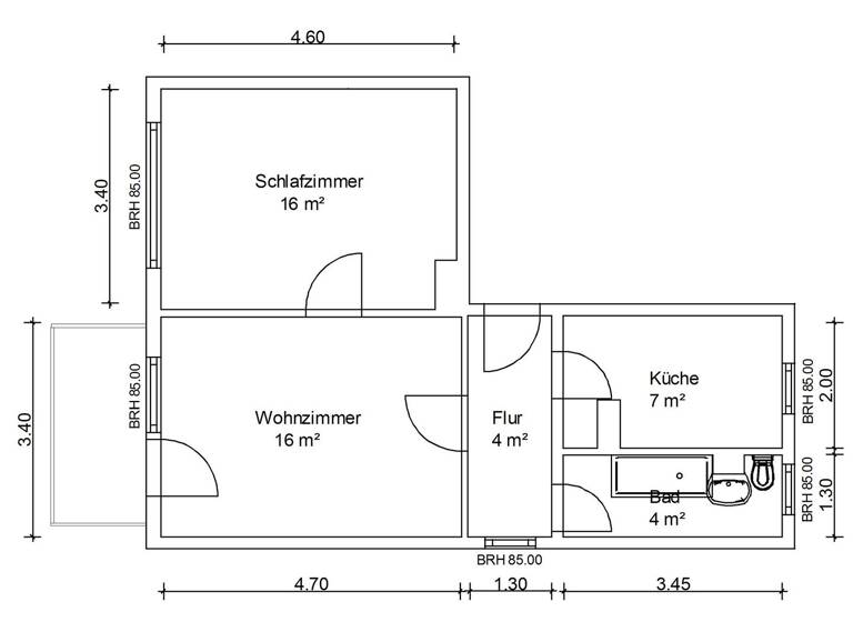 Wohnung zur Miete 343 € 2 Zimmer 49 m² 2. Geschoss Eckersbacher Höhe 61 Eckersbach Zwickau 08066