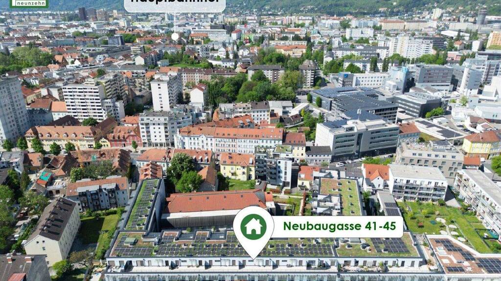 Wohnung zur Miete 690 € 2 Zimmer 58,1 m² 4. Geschoss Neubaugasse 45 Lend Graz 8020