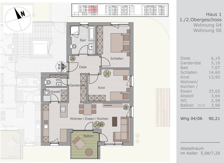 Studio zur Miete - Neubau 1.240 € 3 Zimmer 90,2 m²<br/>Wohnfläche 1.<br/>Geschoss 01.06.2025<br/>Verfügbarkeit Straubing Straubing 94315