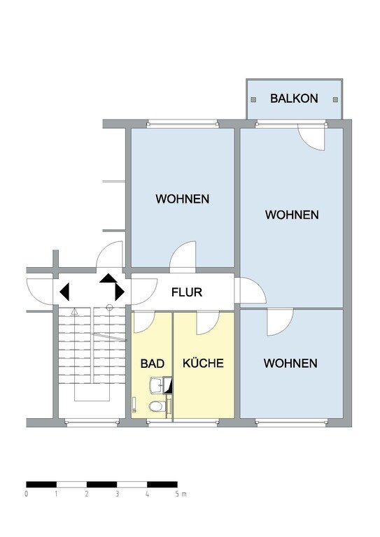 Wohnung zur Miete 374 € 3 Zimmer 66 m²<br/>Wohnfläche 5.<br/>Geschoss Sponholzer Straße 81 Industrieviertel Neubrandenburg 17034