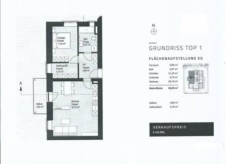Wohnung zum Kauf 442.000 € 2 Zimmer 58,3 m² EG Salzburg 5020
