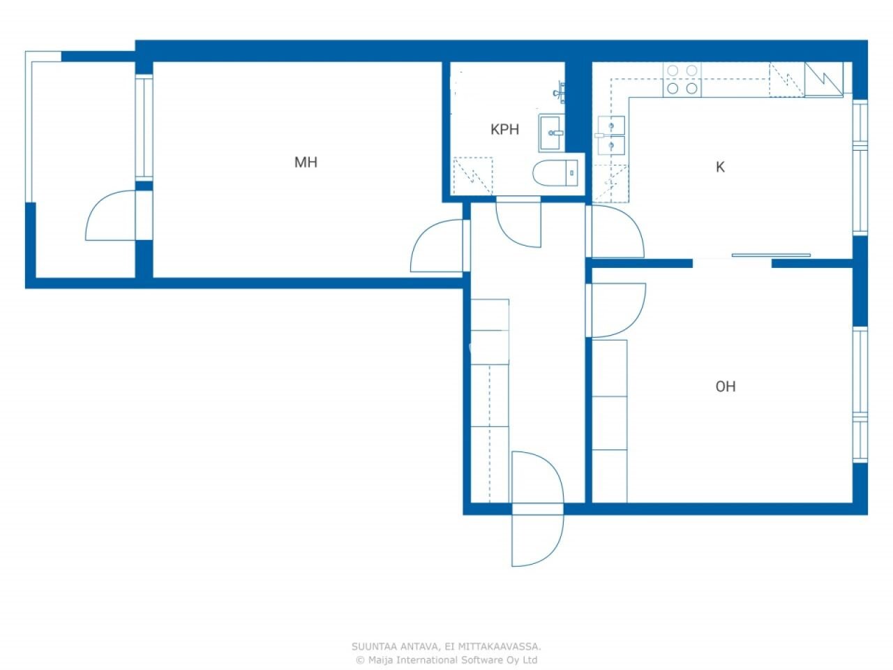 Studio zum Kauf 179.000 € 2 Zimmer 59 m²<br/>Wohnfläche 4.<br/>Geschoss Merenkulkijankatu 1 Espoo 02320