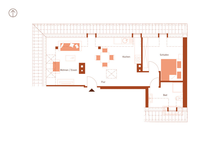 Wohnung zur Miete 1.250 € 2 Zimmer 68 m²<br/>Wohnfläche 3.<br/>Geschoss Frauenland Würzburg 97074