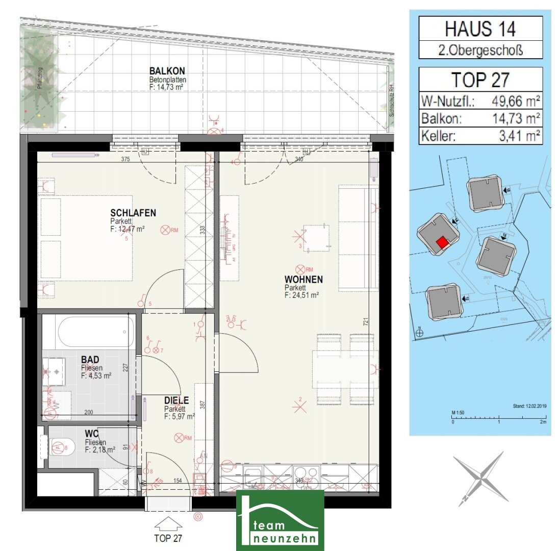 Wohnung zur Miete 564 € 2 Zimmer 49,3 m²<br/>Wohnfläche 2.<br/>Geschoss Olga-Rudel-Zeynek-Gasse 14 Straßgang Graz 8054