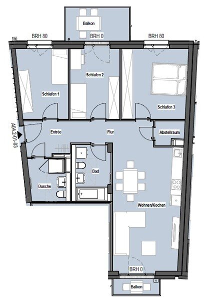 Wohnung zur Miete 1.284 € 4 Zimmer 94,3 m²<br/>Wohnfläche 1.<br/>Geschoss 01.02.2025<br/>Verfügbarkeit Amely-Bölte-Straße 4 Wilsdruffer Vorstadt (Ostra-Allee) Dresden-Wilsdruffer Vorstadt 01067