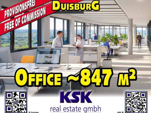Bürogebäude zur Miete provisionsfrei 847 m² Bürofläche teilbar von 275 m² bis 1.122 m² Altstadt Duisburg-Mitte 47051