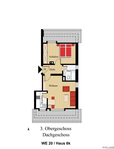 Wohnung zum Kauf provisionsfrei 298.000 € 2 Zimmer 48 m² 3. Geschoss Oberschleißheim Oberschleißheim 85764