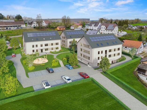 Wohnung zum Kauf - Erstbezug provisionsfrei 359.900 € 3,5 Zimmer 78,9 m² 2. Geschoss Kapellenstraße Bronnen Achstetten 88480