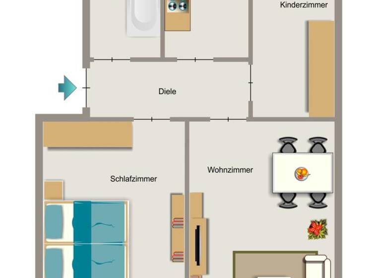 Wohnung zur Miete 486 € 3,5 Zimmer 63,9 m² 1. Geschoss frei ab 01.07.2026 Ferdinand-Lassalle-Straße 2 Herbede Witten 58456