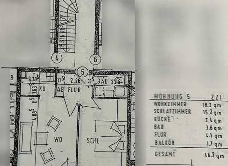 Wohnung zum Kauf 64.000 € 2 Zimmer 46,2 m²<br/>Wohnfläche 2.<br/>Geschoss Torgau Torgau 04860
