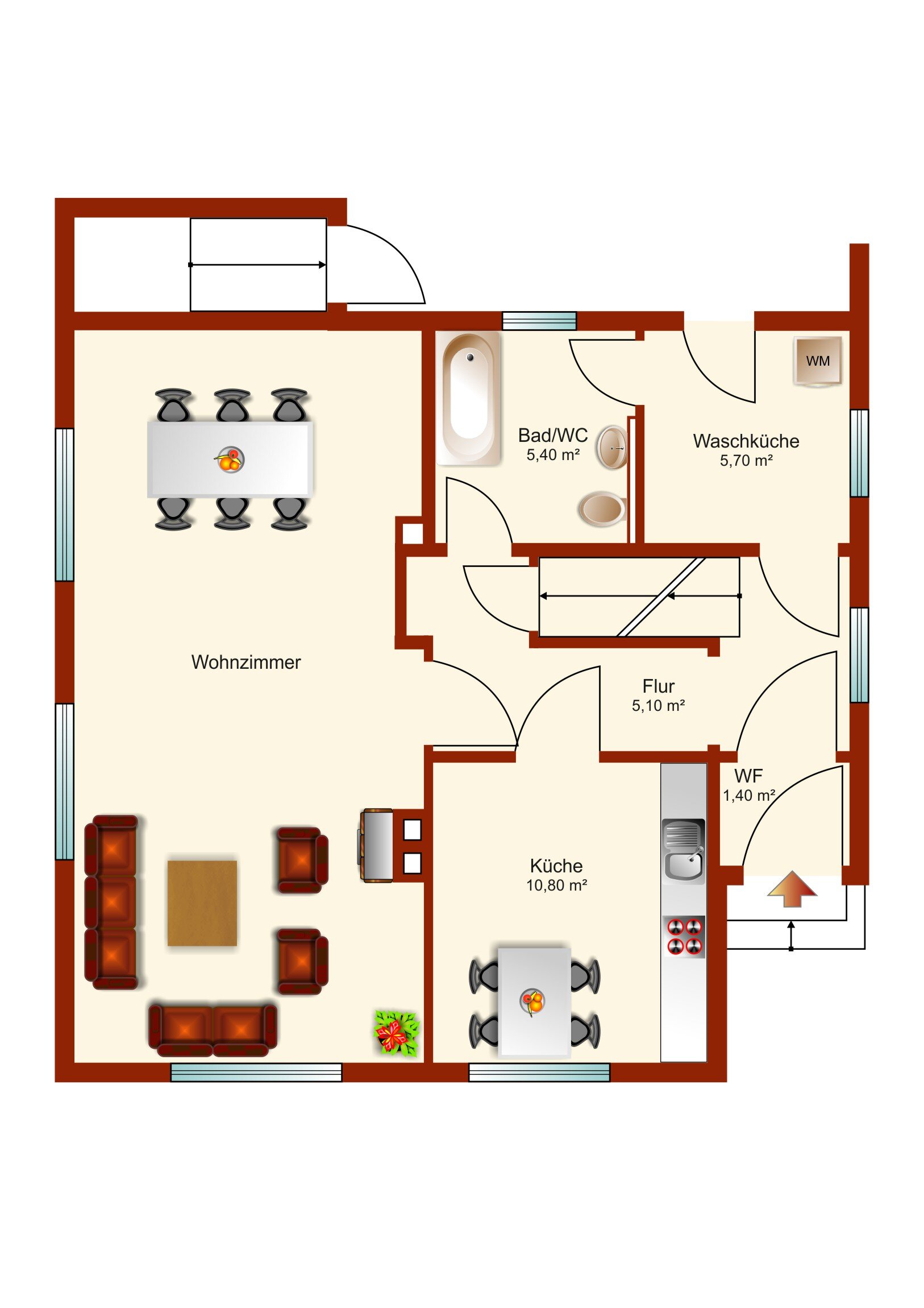 Einfamilienhaus zur Miete 1.345 € 5 Zimmer 105 m²<br/>Wohnfläche 993 m²<br/>Grundstück ab sofort<br/>Verfügbarkeit Pommernweg Beckedorf Schwanewede 28790