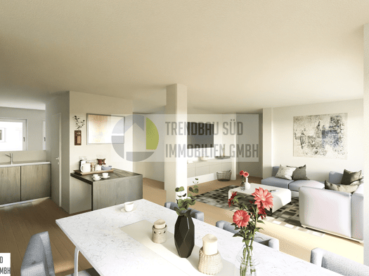 Wohnung zum Kauf - Neubau provisionsfrei 436.000 € 3,5 Zimmer 95,8 m² 1. Geschoss Dellmensinger Straße 9 Ersingen Erbach 89155