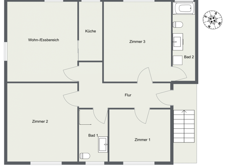 Wohnung zum Kauf 315.000 € 4 Zimmer 76 m² 1. Geschoss Kasernenviertel Regensburg 93053