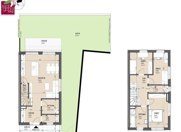 Reihenmittelhaus zum Kauf 439.000 € 4 Zimmer 100,7 m² Rehberg 3500