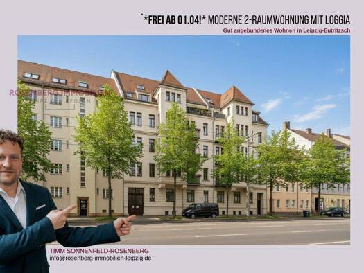 Wohnung zur Miete 750 € 2 Zimmer 64,9 m² 4. Geschoss frei ab 01.04.2026 Delitzscher Straße 168a WE09 Eutritzsch Leipzig / Eutritzsch 04129