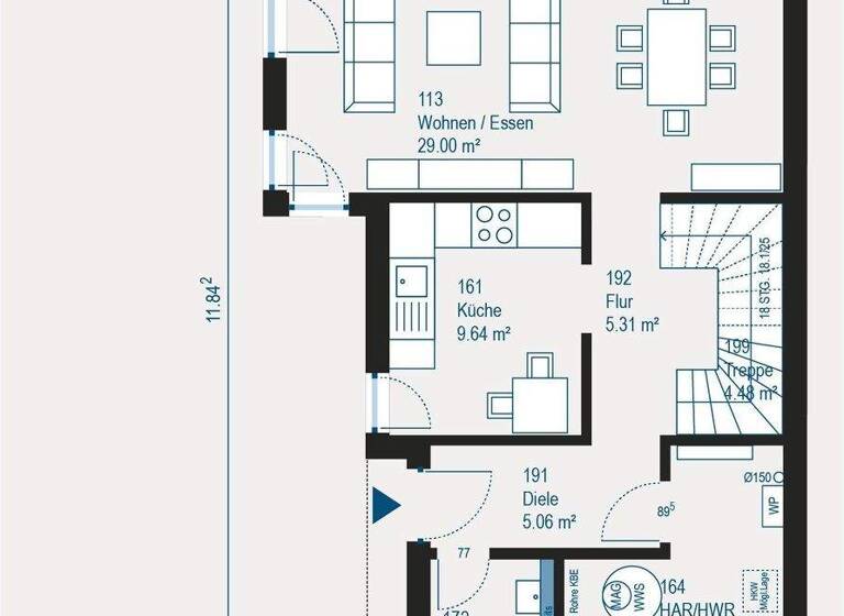 Doppelhaushälfte zum Kauf 364.000 € 4 Zimmer 130,8 m² 387 m² Grundstück Heuchelheim 35452