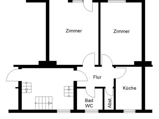 Wohnung zur Miete 315 € 2 Zimmer 52,8 m² 3. Geschoss Auerstraße 7 B Geestemünde Bremerhaven 27574