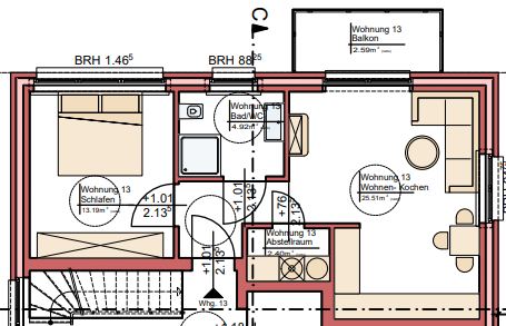 Wohnung zum Kauf provisionsfrei 224.990 € 2 Zimmer 55,5 m²<br/>Wohnfläche 1.<br/>Geschoss Braker Str. 14 e Cloppenburg Cloppenburg 49661